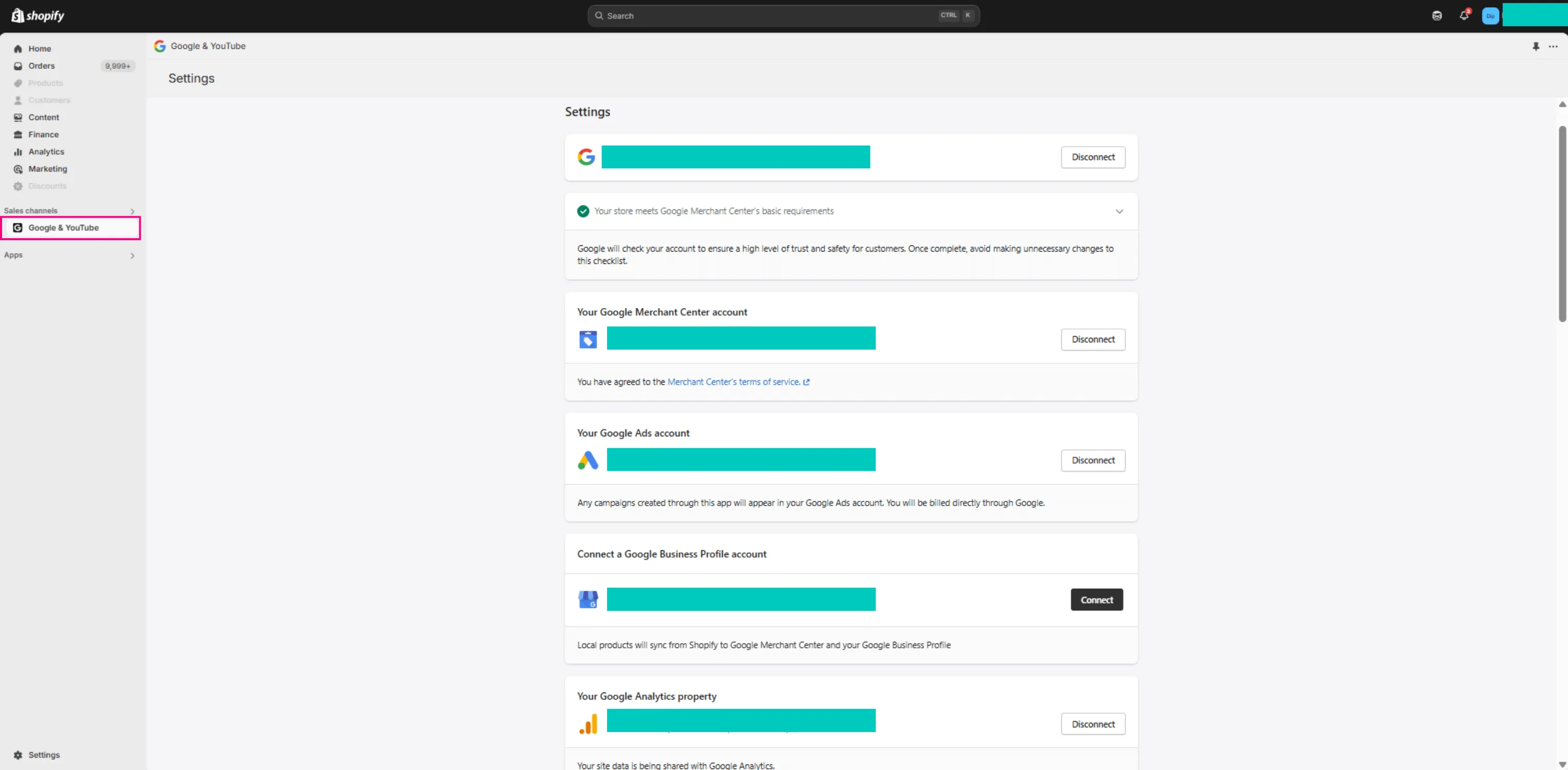 google & youtube app in Shopify for automatic ecommerce tracking