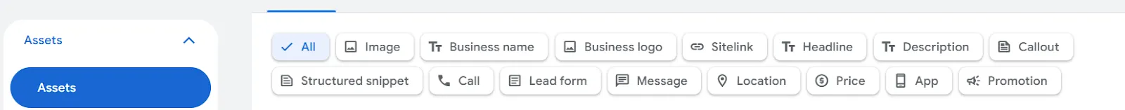 google ads assets