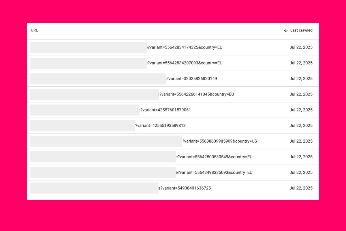 variant pages seo