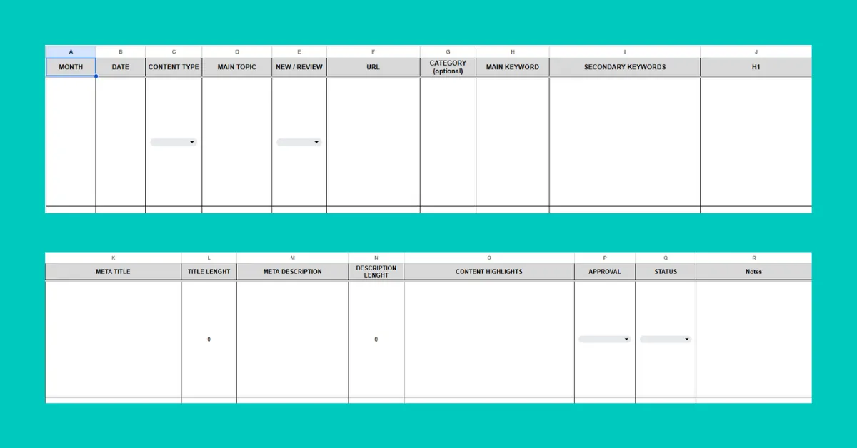 SEO content creation plan