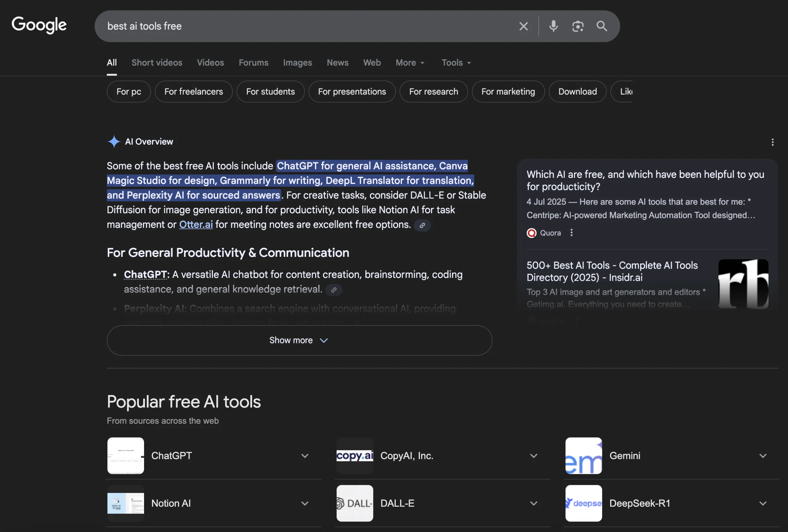 google ai overview