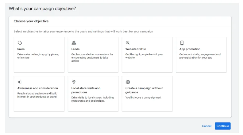 campaign objective pmax