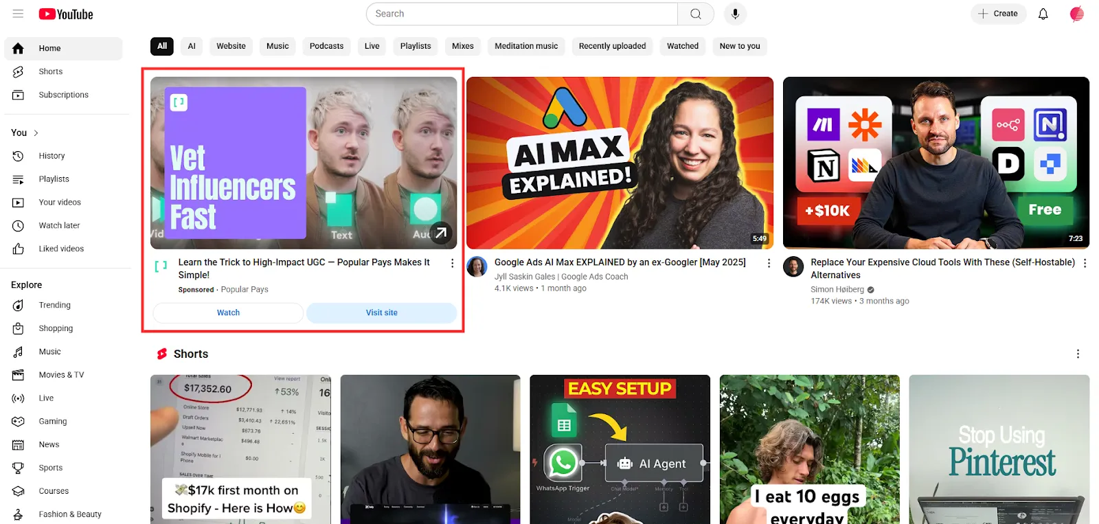 In-feed Video Ads