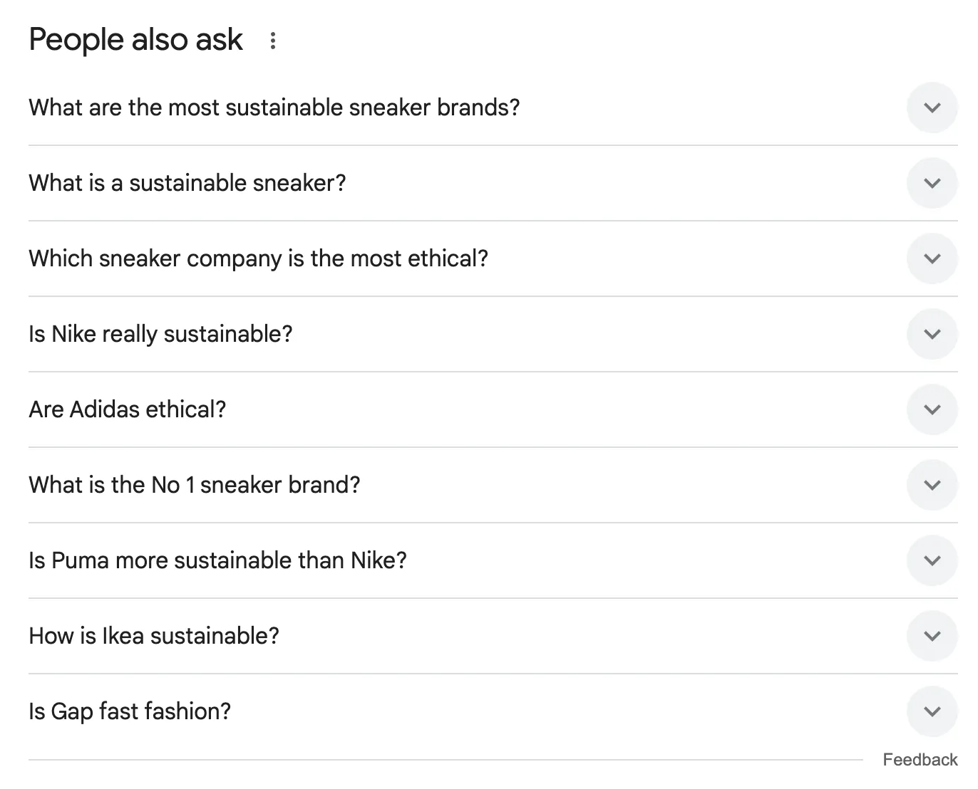 People Also Ask google search functionality