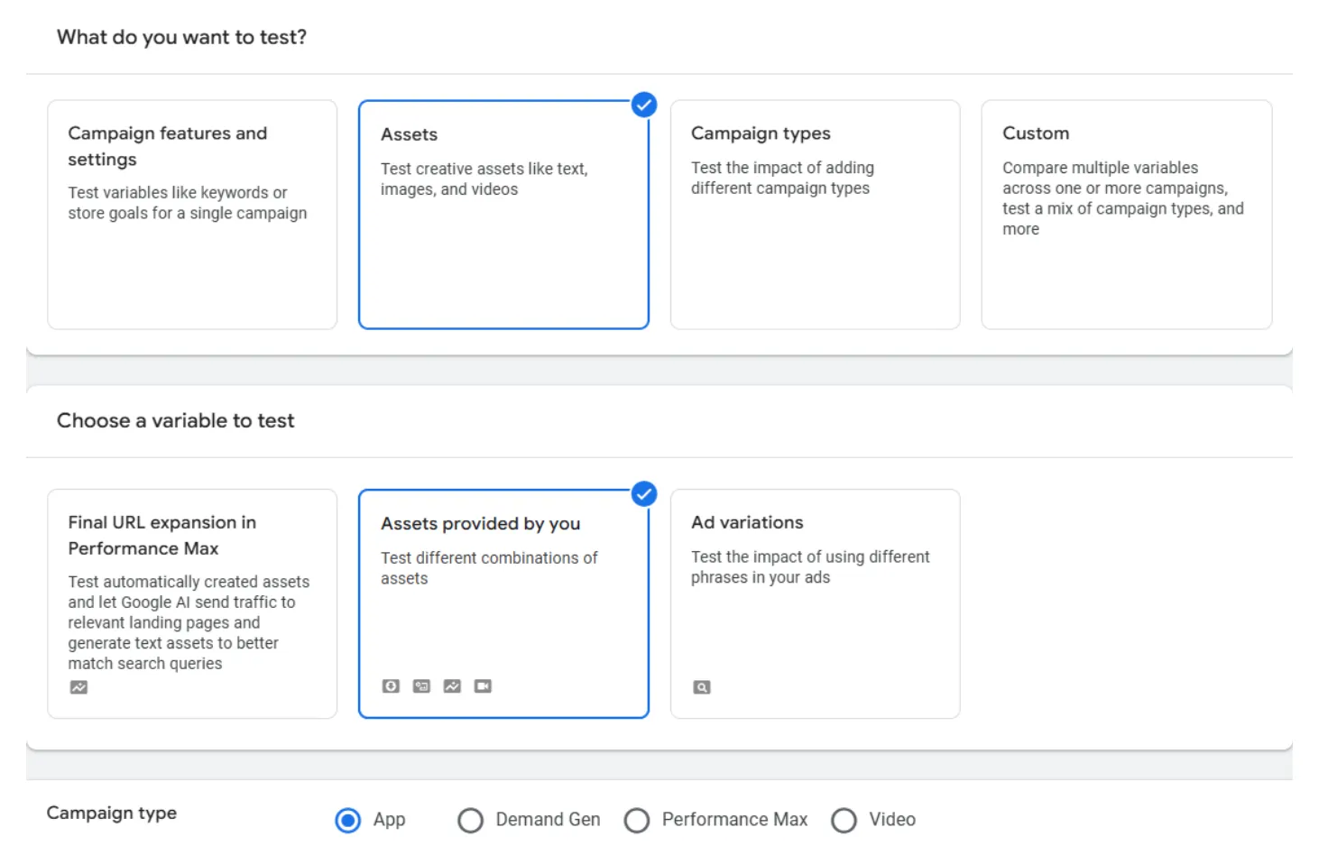 google ads assets