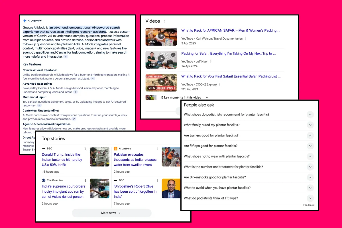 Google SERP features